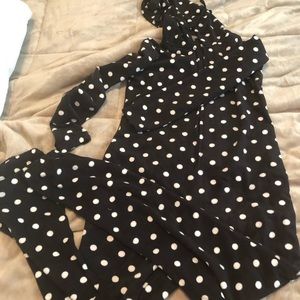 B&W polka dot adult Onsie SZ small